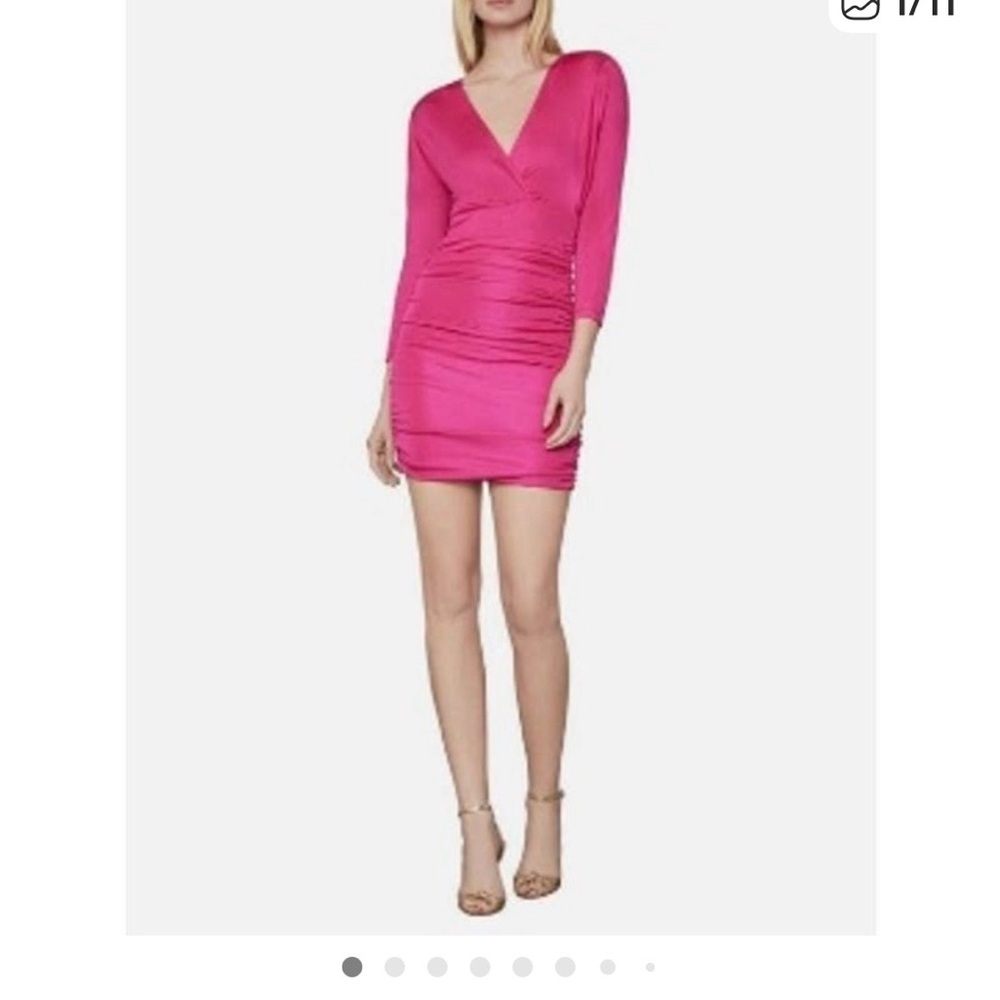 BCBGMAXAZRIA Blouson Mini Dress Cabaret Pink Size Large NWT